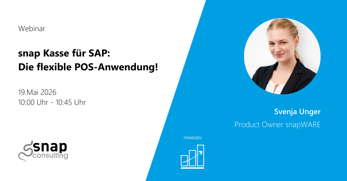 snap Kasse für SAP: Die flexible POS-Anwendung! - snap consulting