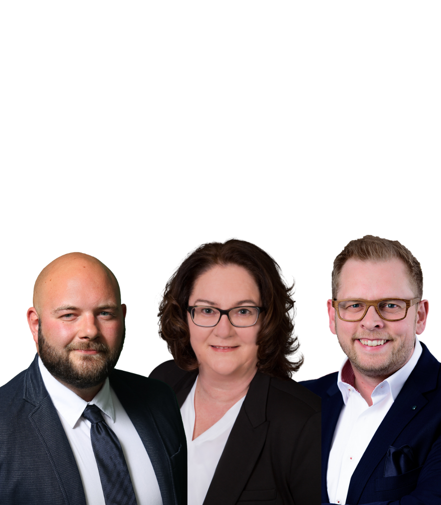 Portraitbilder von Monika Flesch, Jens Hofer und Stefan Sievers