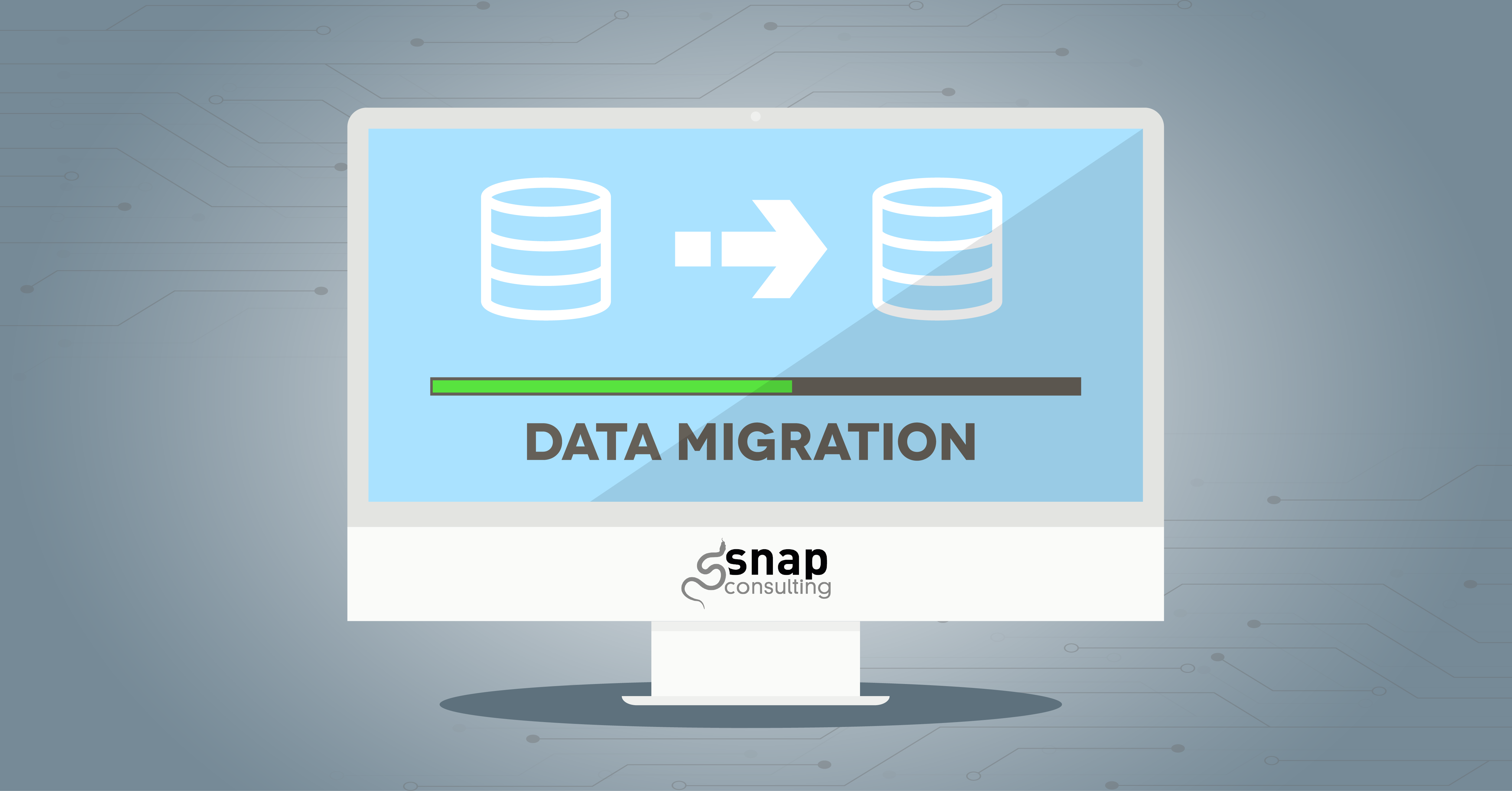 Ein Bildschirm auf der Data Migration veranschaulicht wird