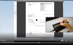 Biometrische Unterschrift einer SAP Bestellfreigabe