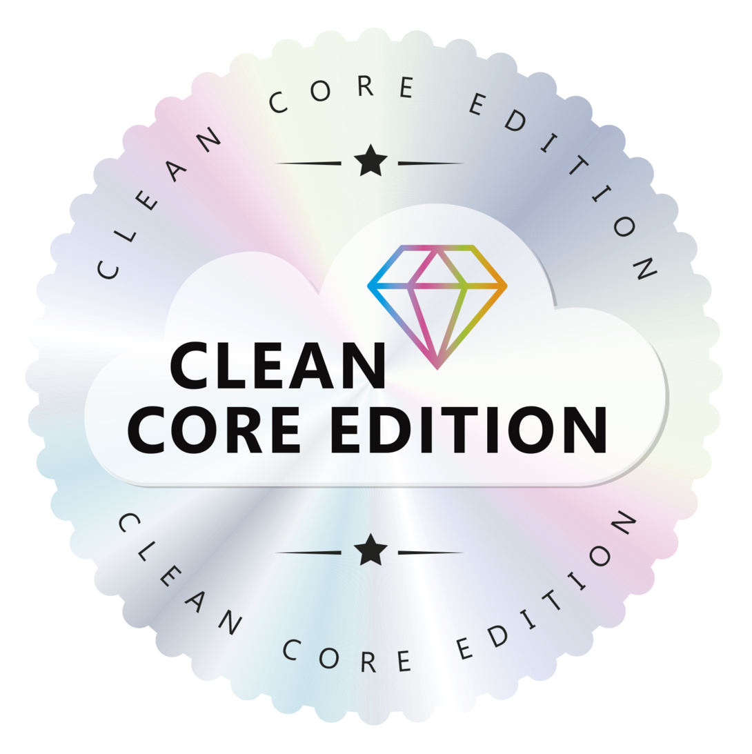 Ein holografischer Sticker mit "Clean Core Edition"