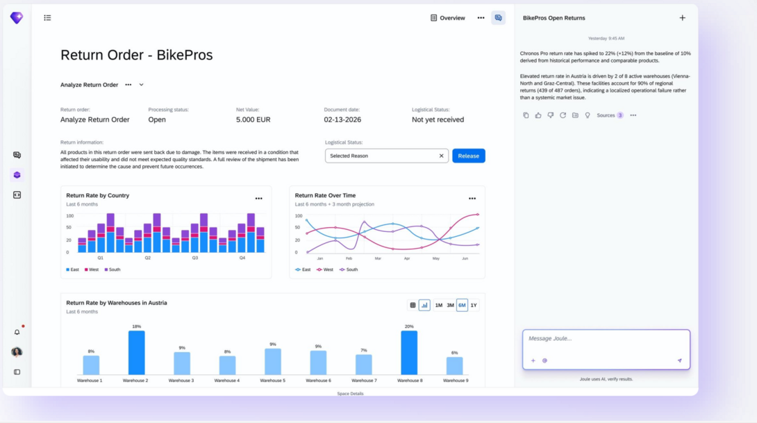 Spaces: Dynamisches User Interface in Joule Work 
