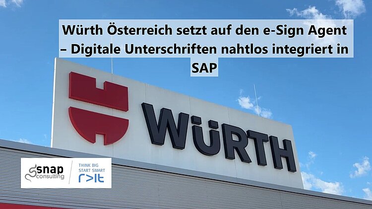 Ein Foto von dem Schild eines Würth Shops, darüber die Überschrift des Artikels