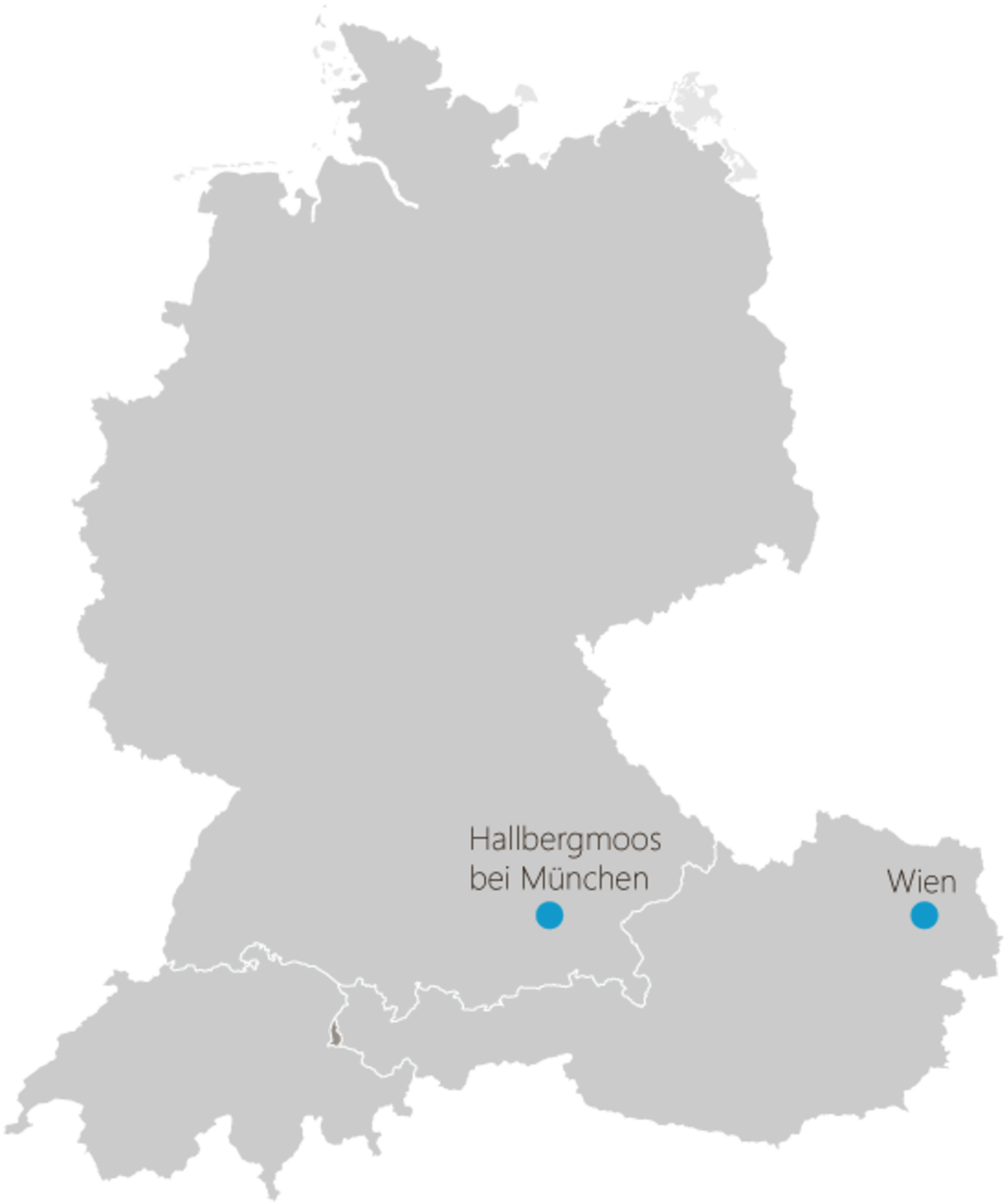 Schematische Karte mit eingetragenen Snap Standorten