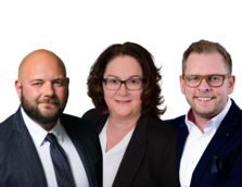 Portraitbilder von Monika Flesch, Jens Hofer und Stefan Sievers
