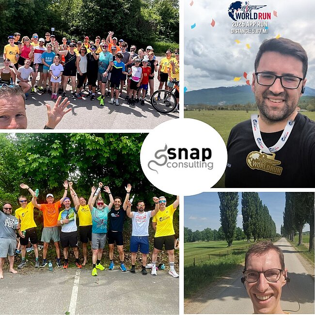 Eine Collage an Bildern von unseren Mitarbeiter*innen +Freunde und Familie wie sie beim Wings For Life run mitmachen